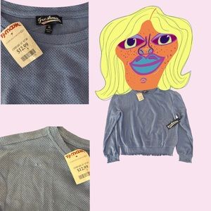 Blue Scrunch Sweater